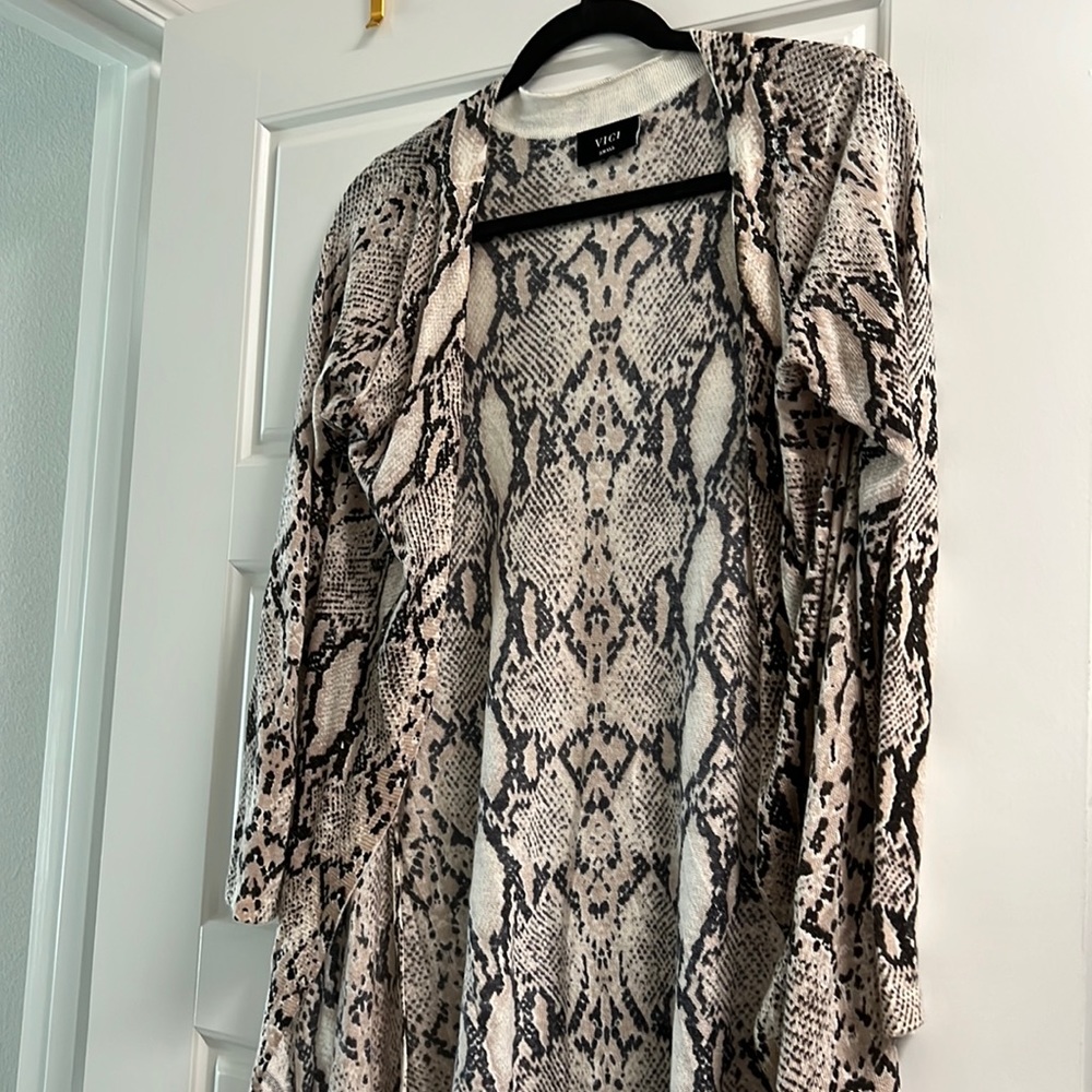 VICI Python Print Cardigan NEW